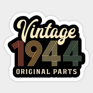 Vintage 1944 Original Parts 80th Retro Birthday Gift Sticker